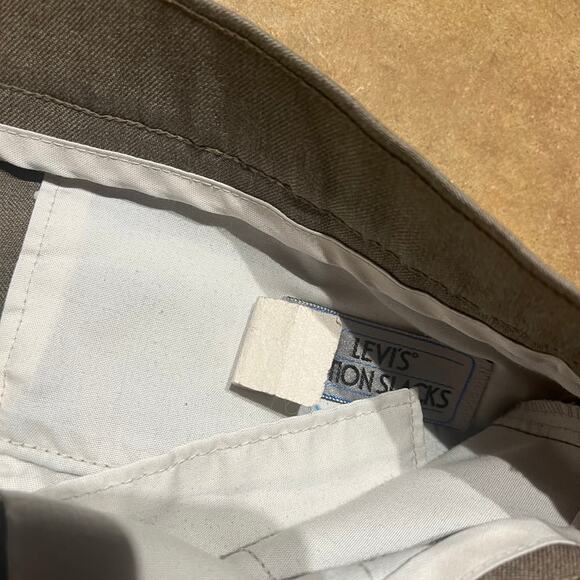 Vintage 70s Levi's Brown Action Slacks Pants Trousers 36x27 - Picture 4 of 4